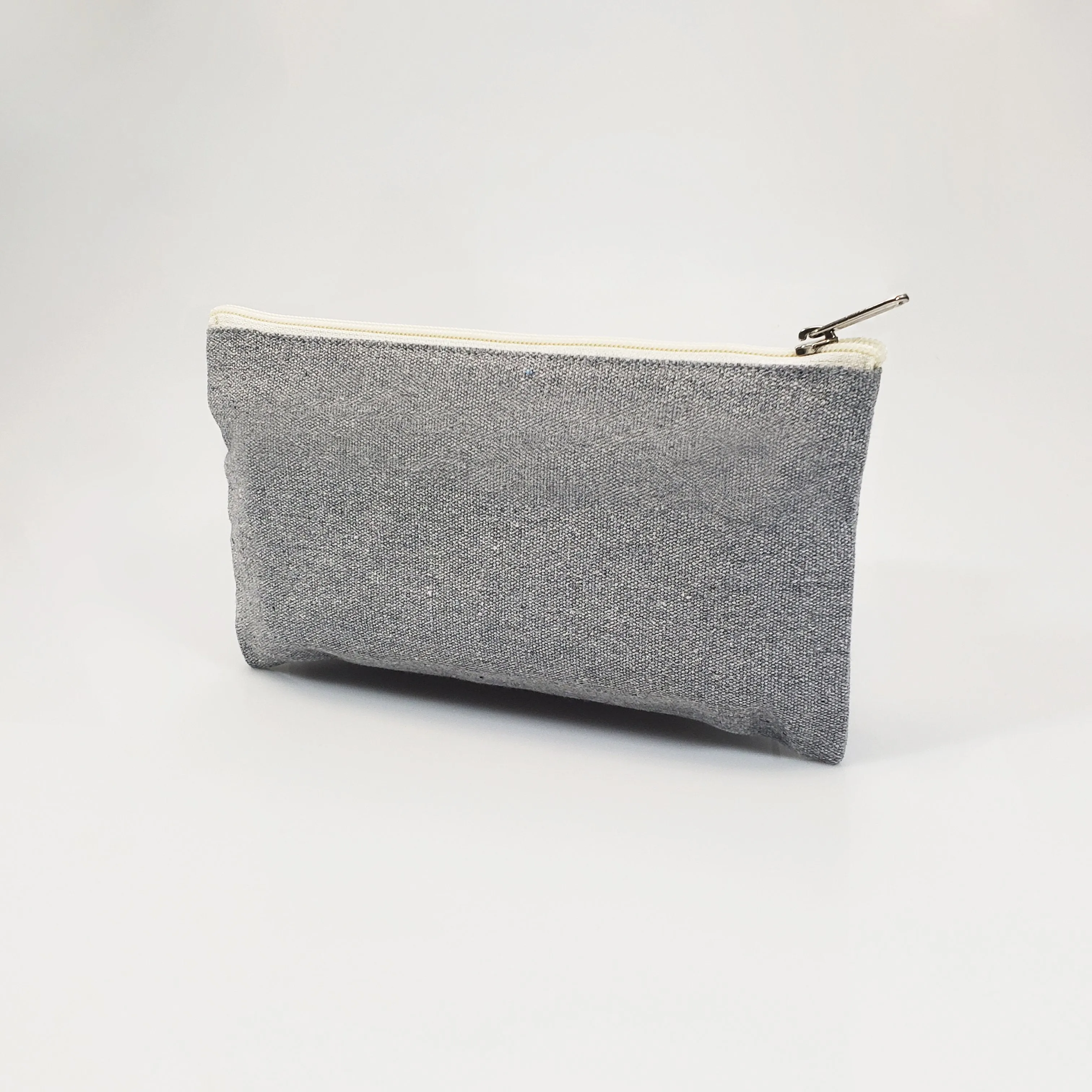 120 ct Recycled Canvas Flat Zipper Pouch - By Case