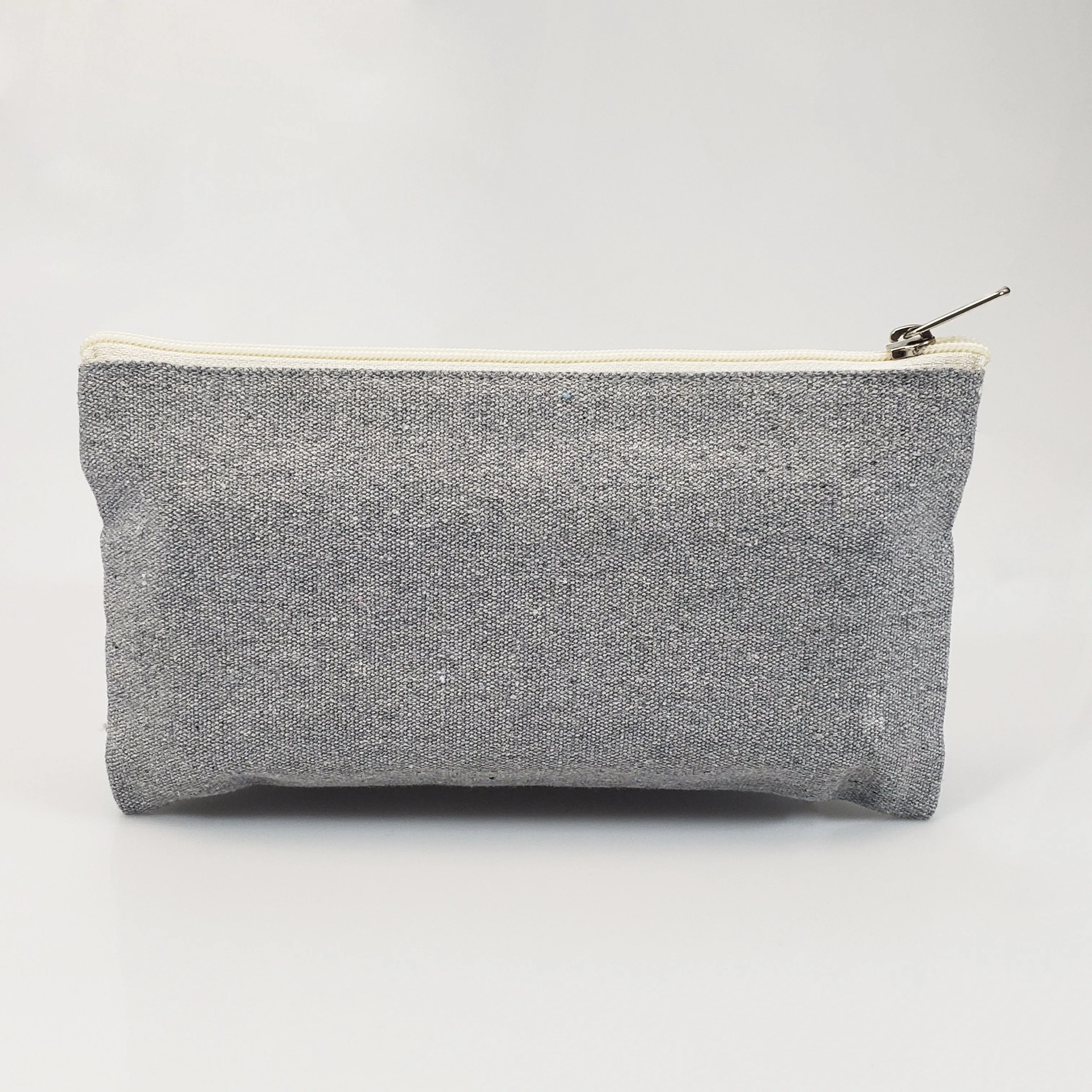 120 ct Recycled Canvas Flat Zipper Pouch - By Case