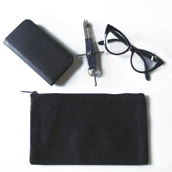 120 ct Recycled Canvas Flat Zipper Pouch - By Case