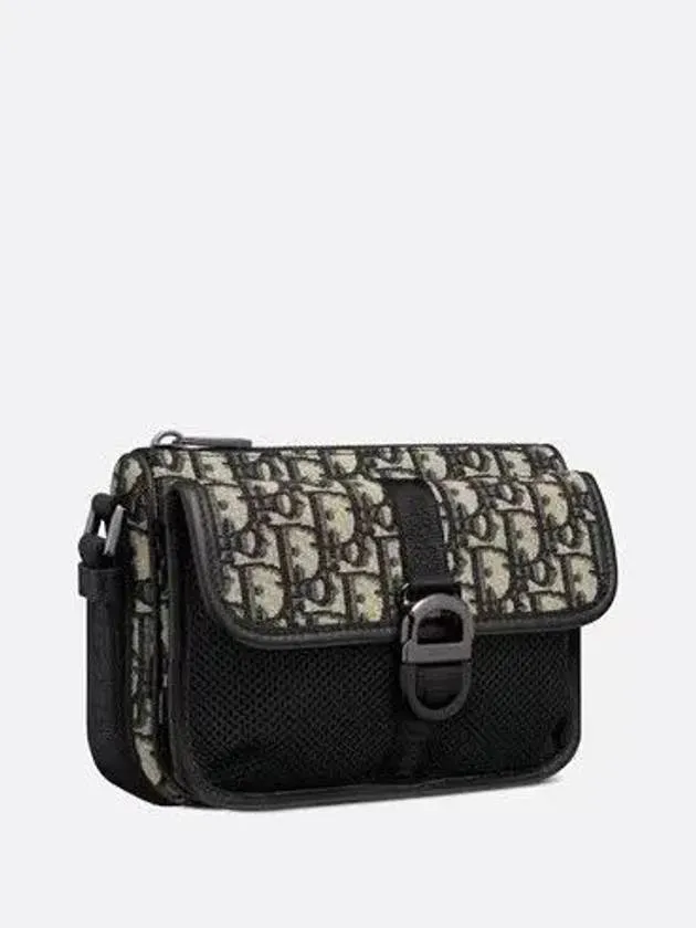 8 Oblique Jacquard Small Messenger Bag Beige Black