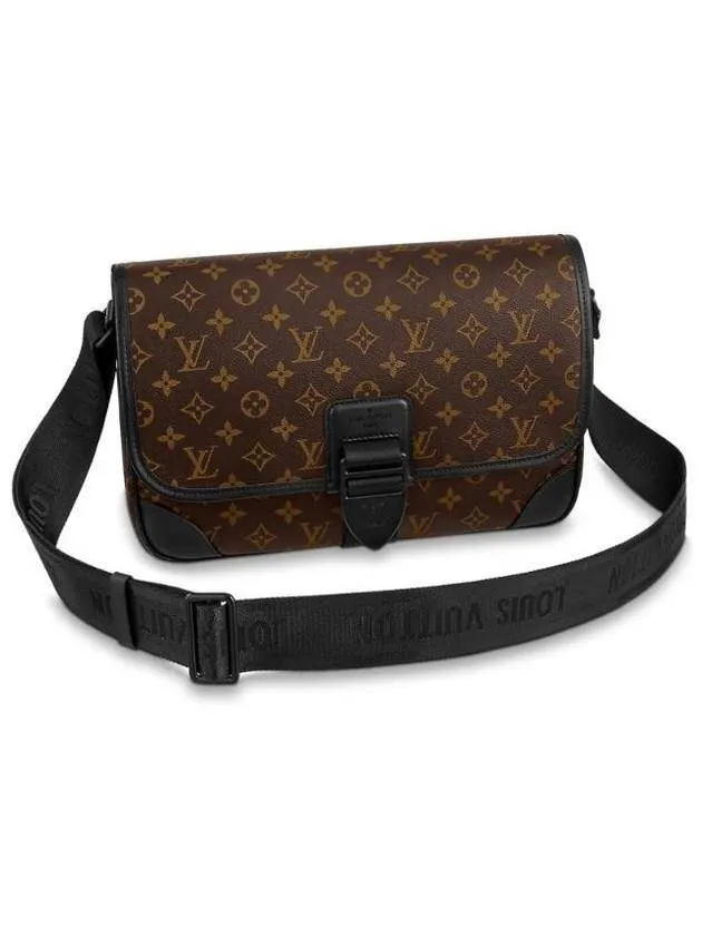 Archy Monogram Messenger Bag Brown