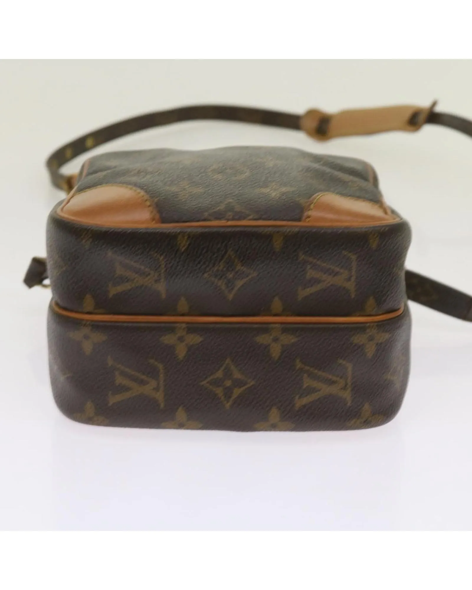 Authentic Louis Vuitton Manhattan PM Monogram Canvas Crossbody Bag M40373 Brown