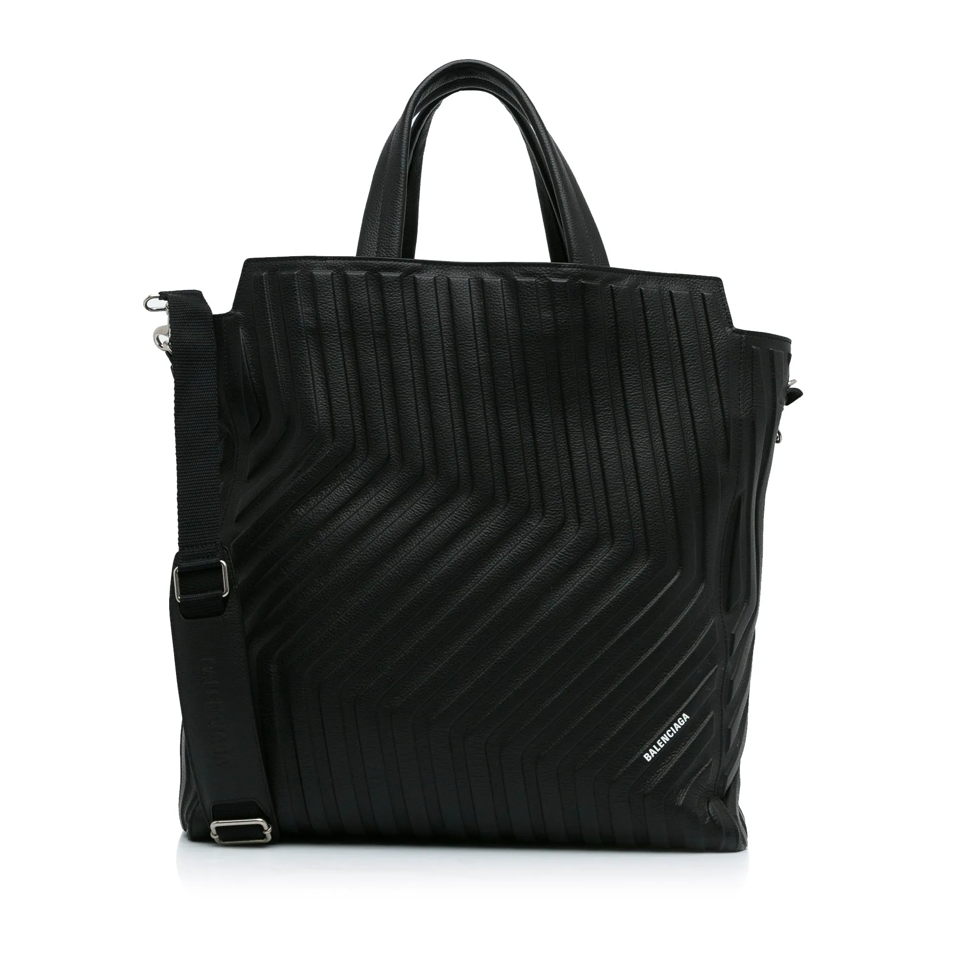 Black Balenciaga Car East-West M Tote Satchel