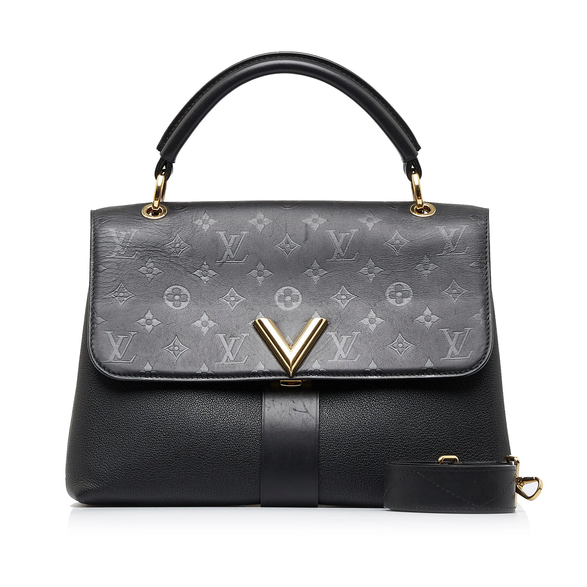 Black Louis Vuitton Monogram Very One Handle Satchel