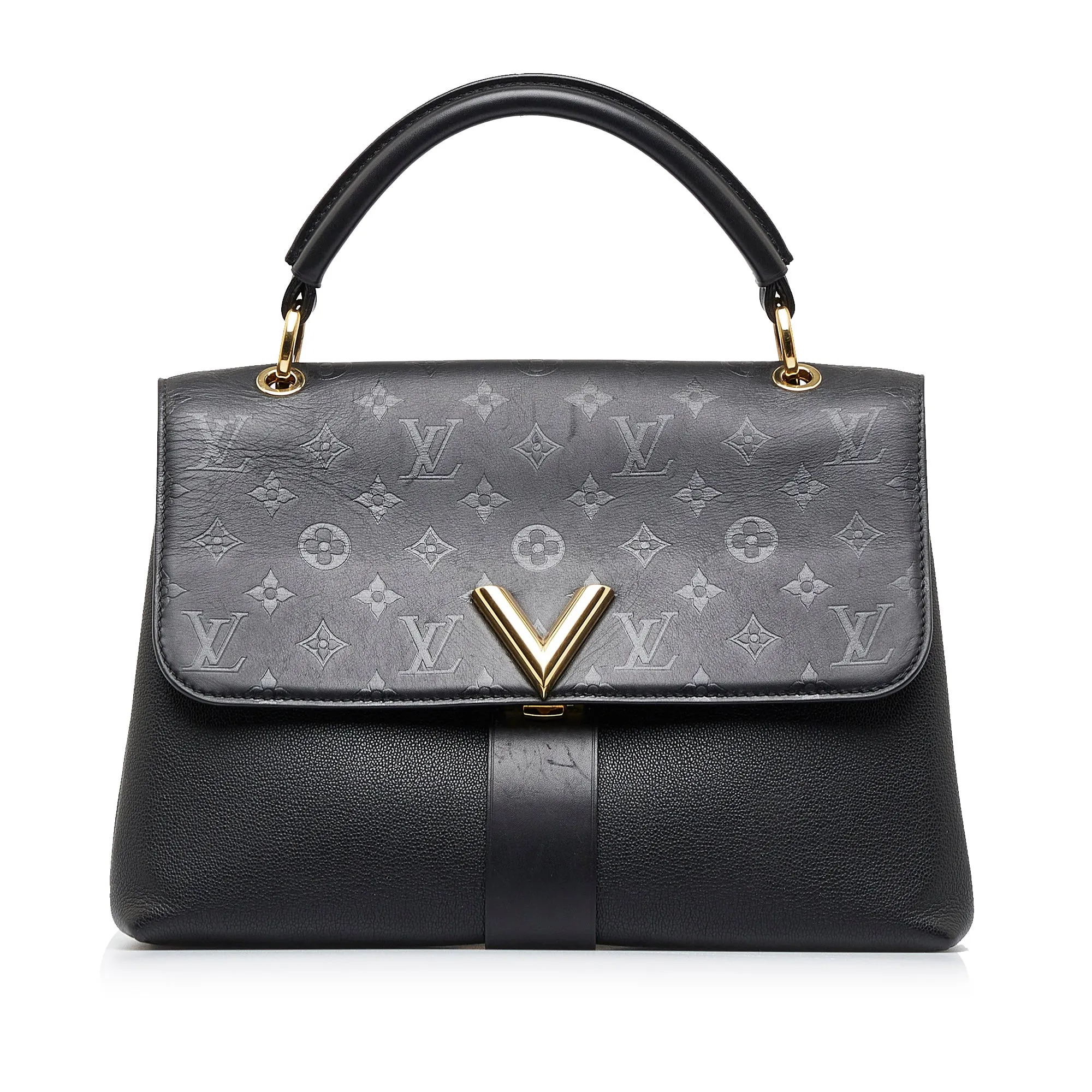 Black Louis Vuitton Monogram Very One Handle Satchel