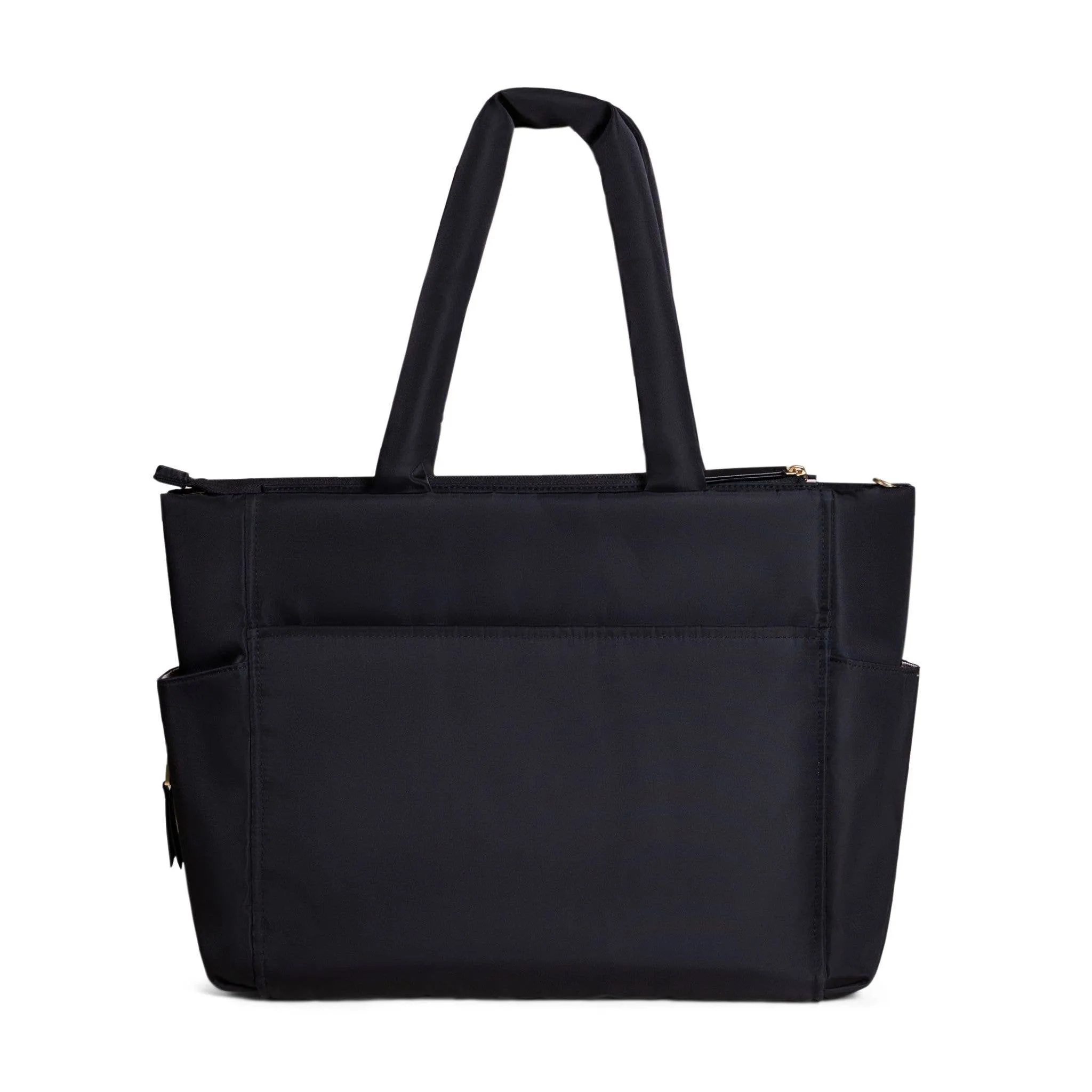 Black Utility-Strap Tote Diaper Bag