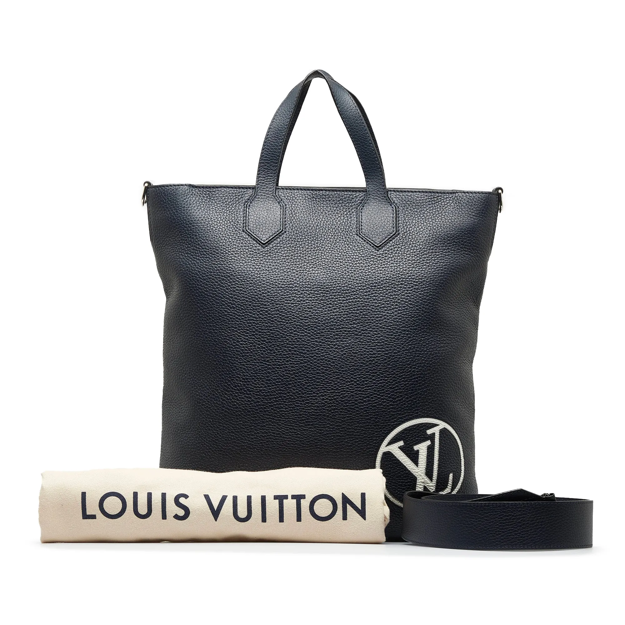 Blue Louis Vuitton Taurillon East Side Tote MM Satchel