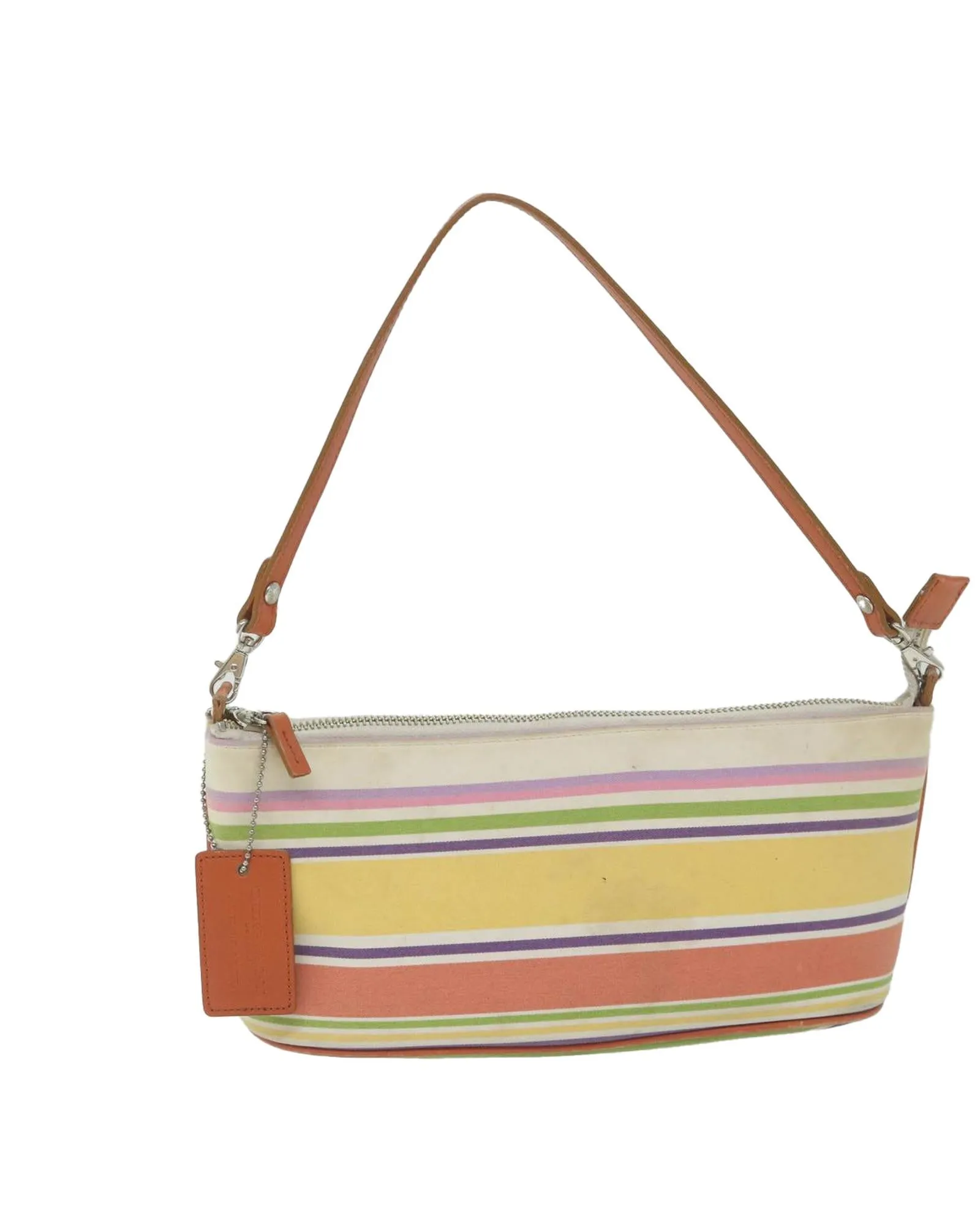 BURBERRY Multicolor Striped Canvas Shoulder Bag