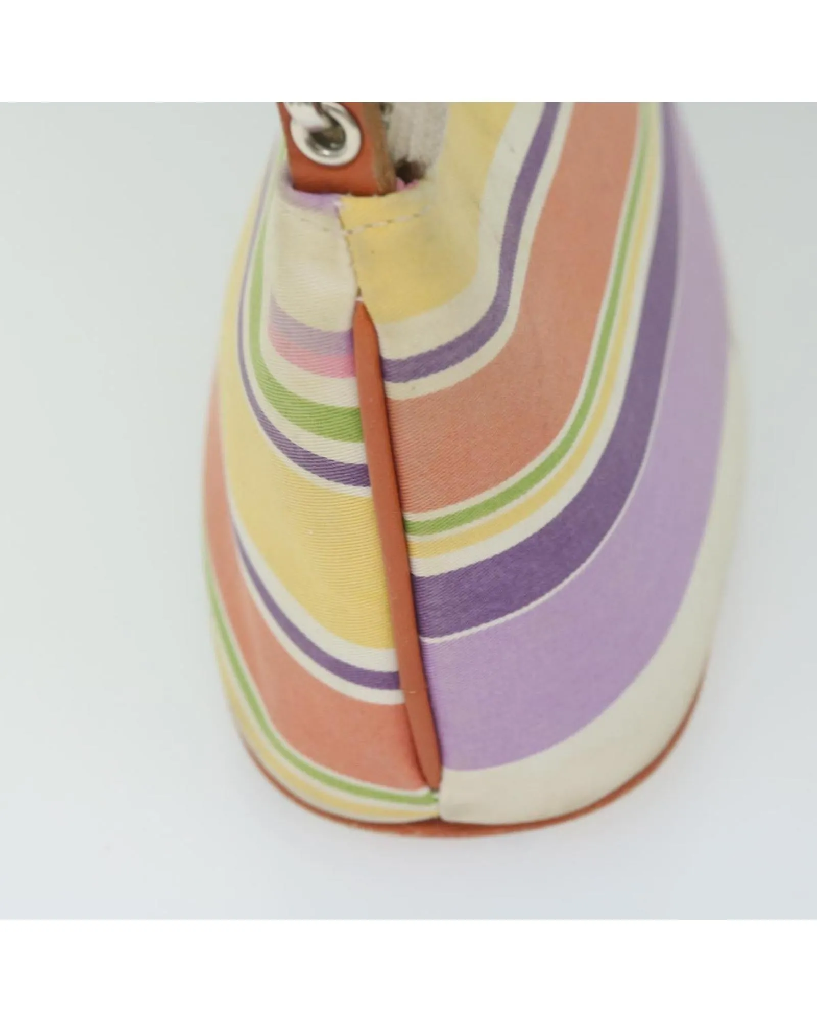 BURBERRY Multicolor Striped Canvas Shoulder Bag