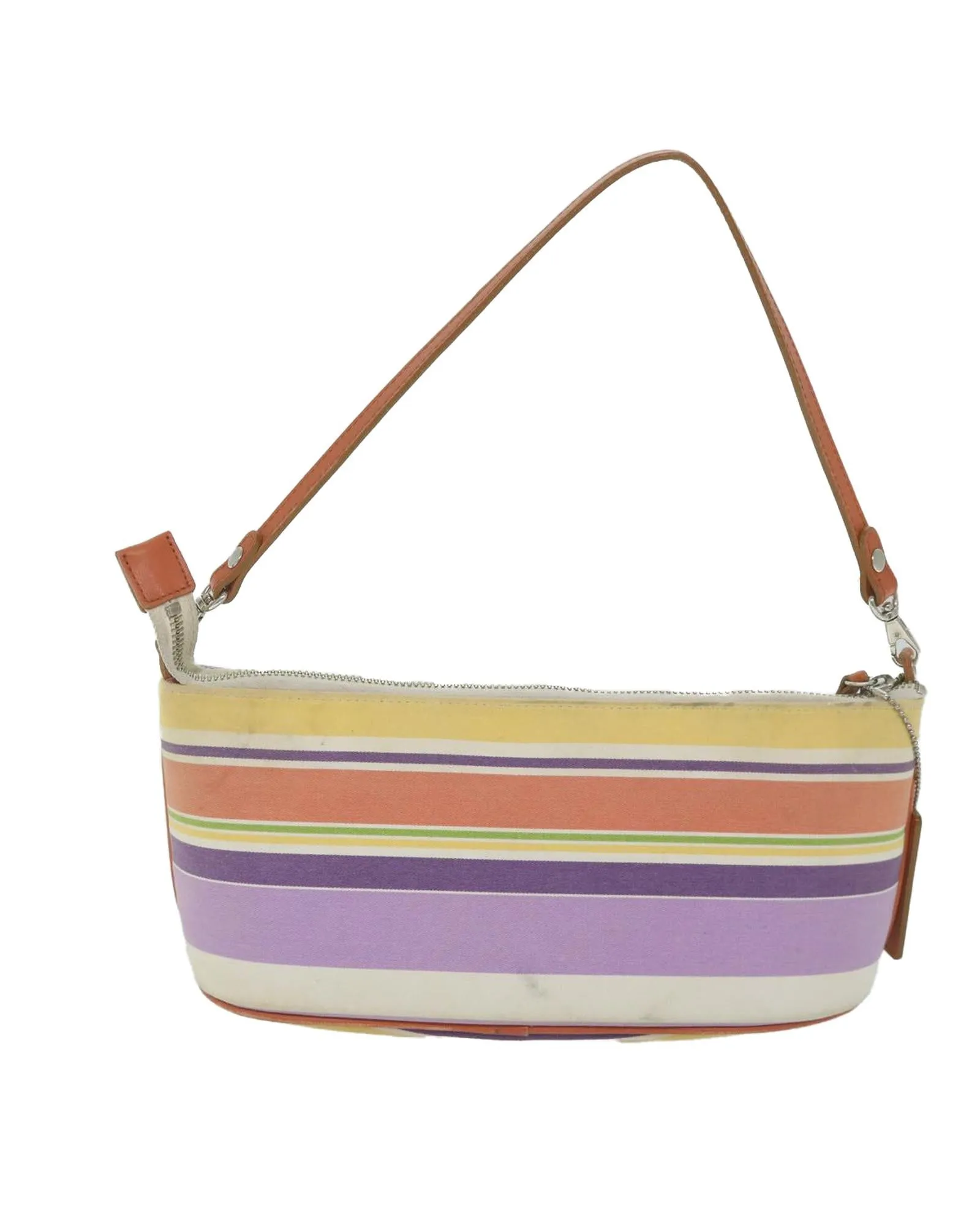 BURBERRY Multicolor Striped Canvas Shoulder Bag