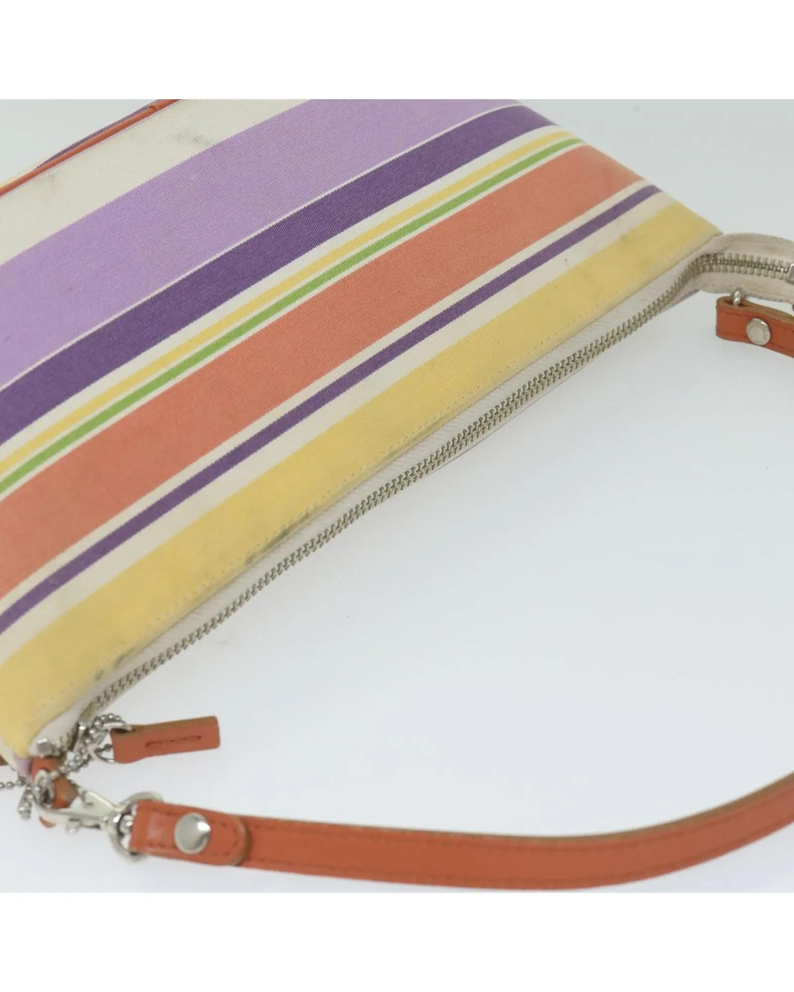 BURBERRY Multicolor Striped Canvas Shoulder Bag