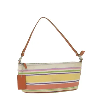 BURBERRY Multicolor Striped Canvas Shoulder Bag