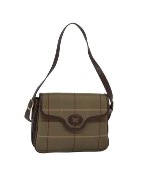 Burberry Vintage Check Canvas Shoulder Bag