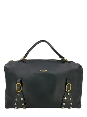 CELINE Leather Studded Handle Bag