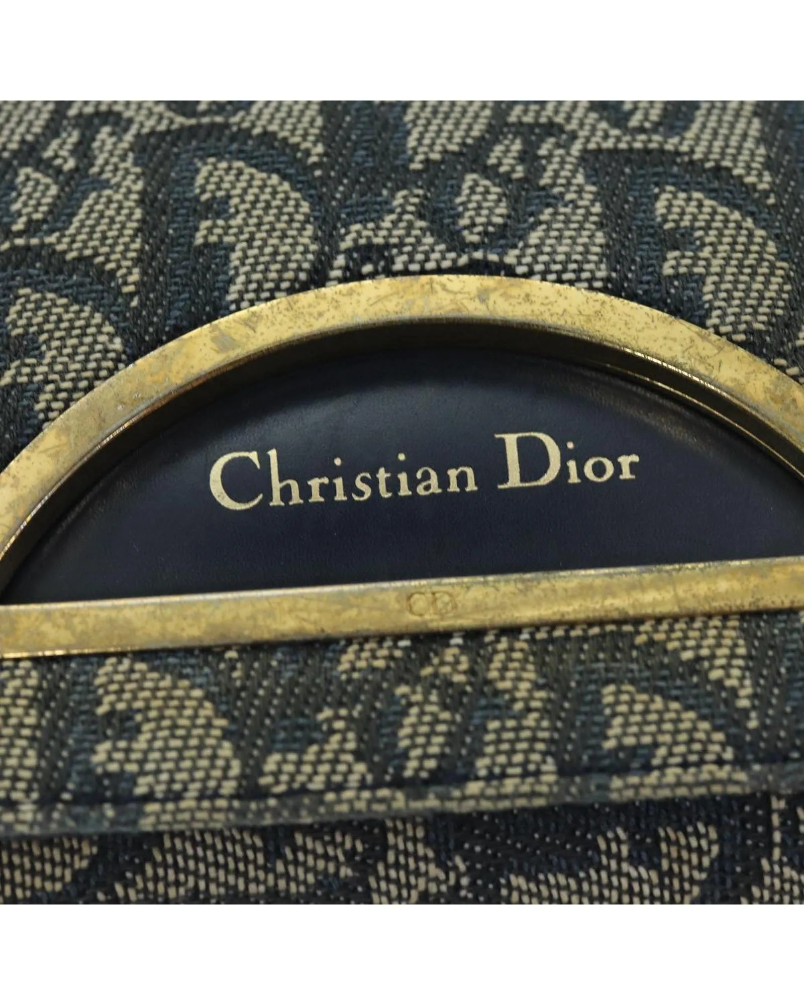 Christian Dior Diorissimo Canvas Shoulder Bag Blue