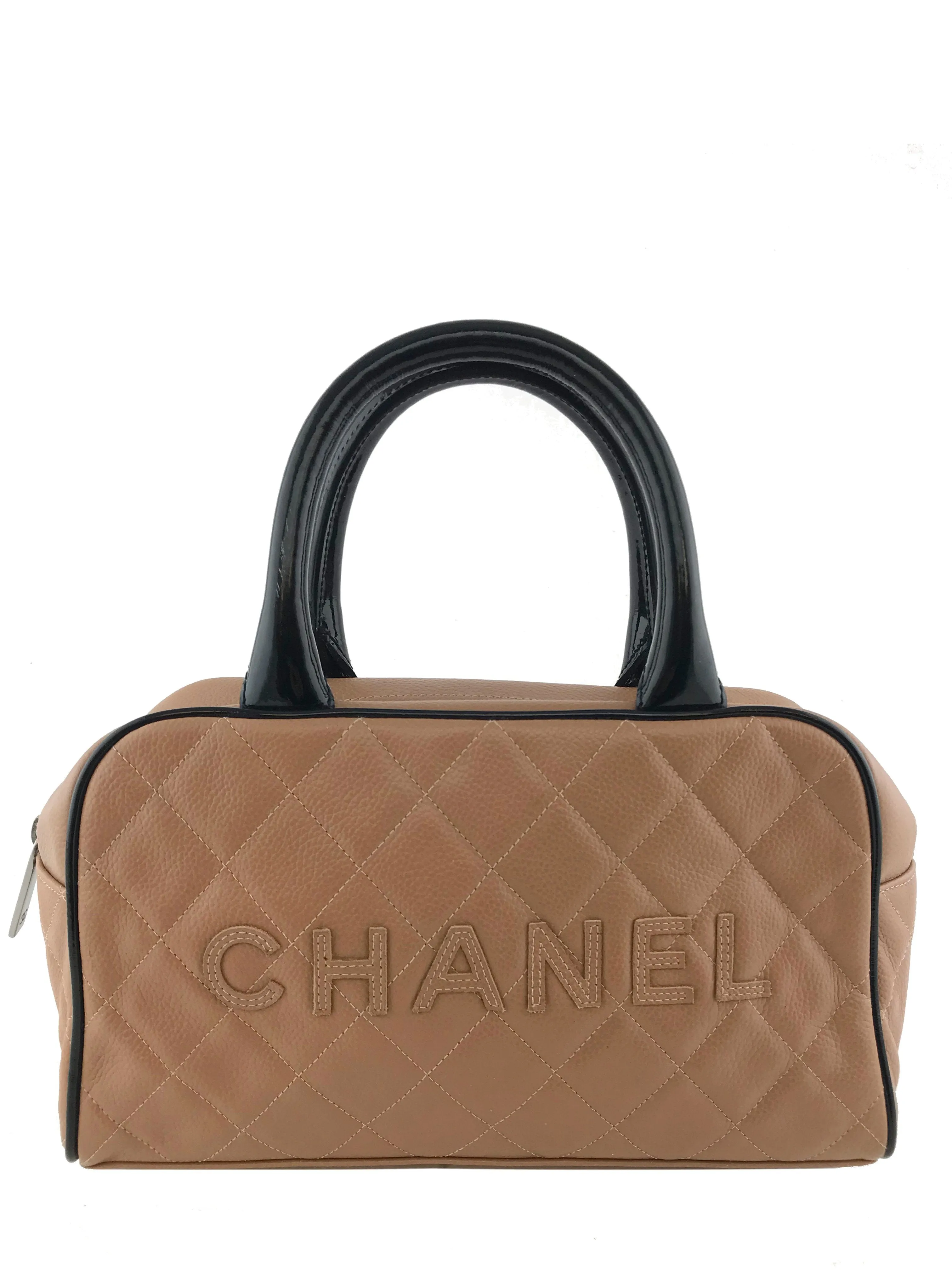 CL Quilted Caviar Leather Small Bowler Bag