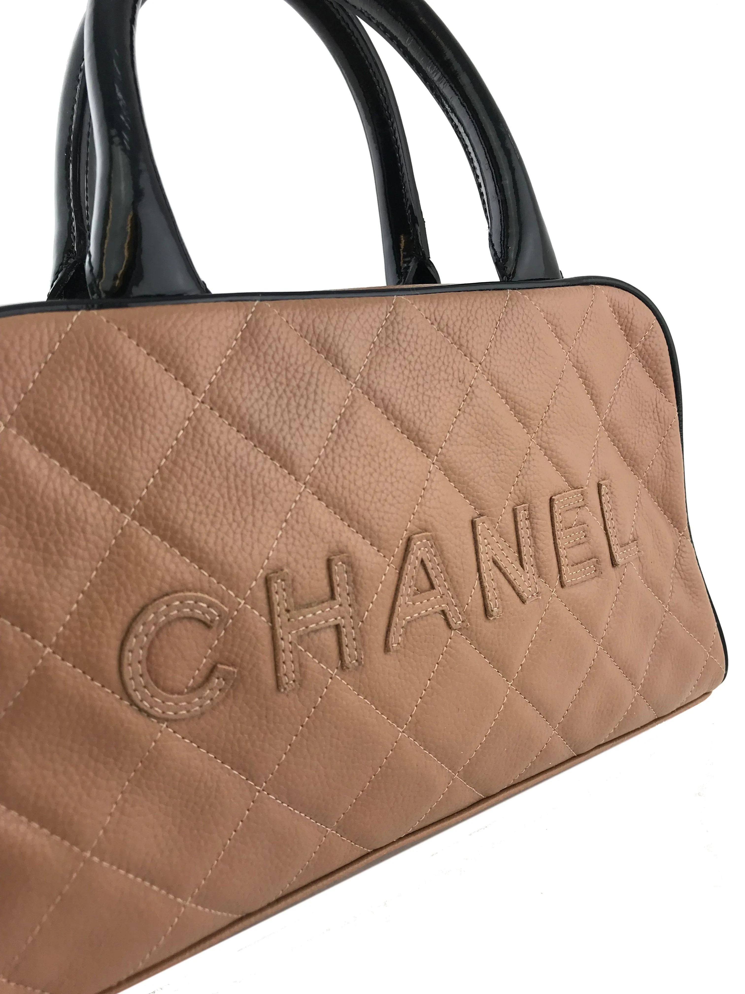 CL Quilted Caviar Leather Small Bowler Bag