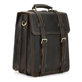 Crazy Horse Leather Messenger Bag Backpack