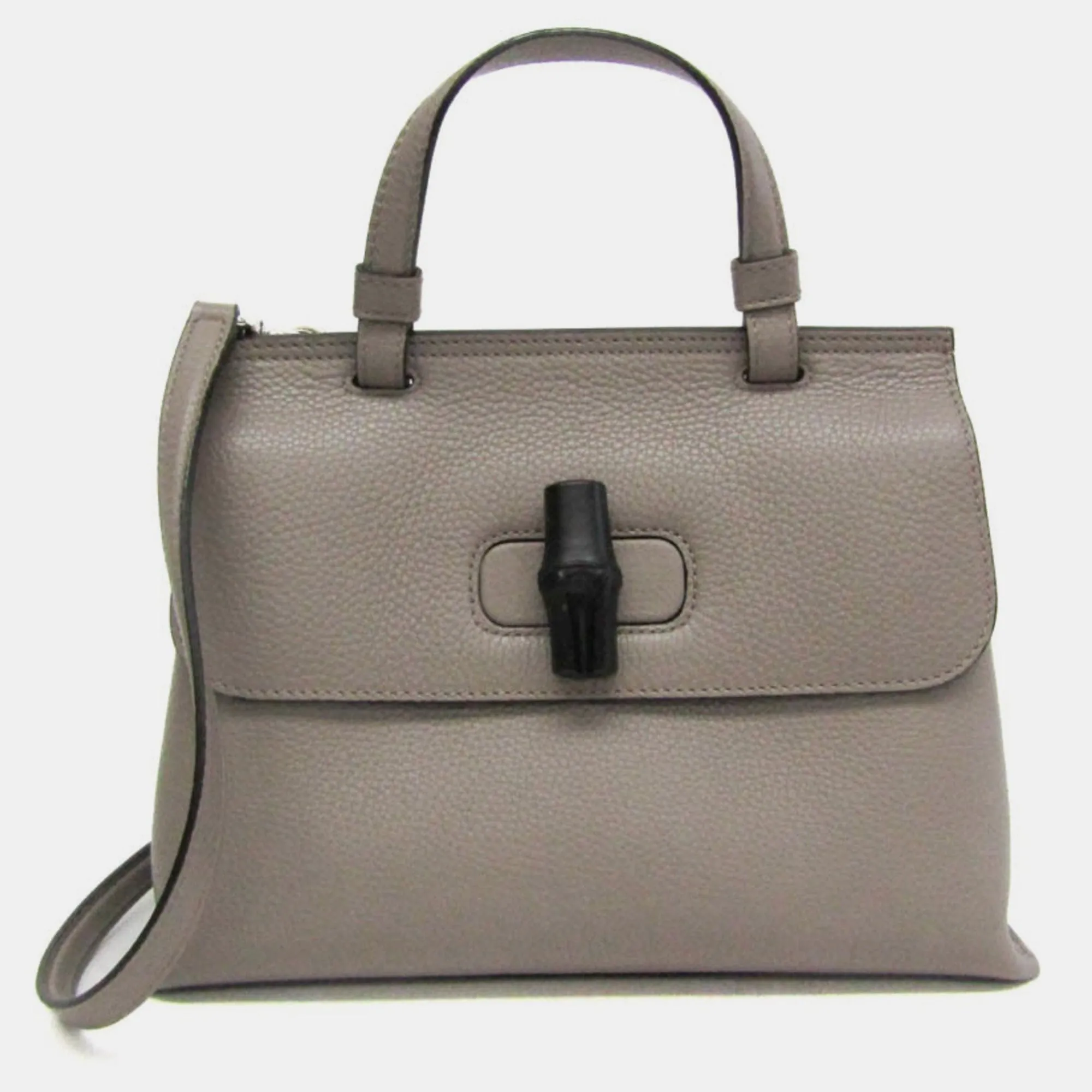 Daily Leather Bamboo Handbag