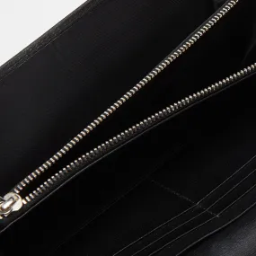 DIOR Black Leather Flap Continental Wallet