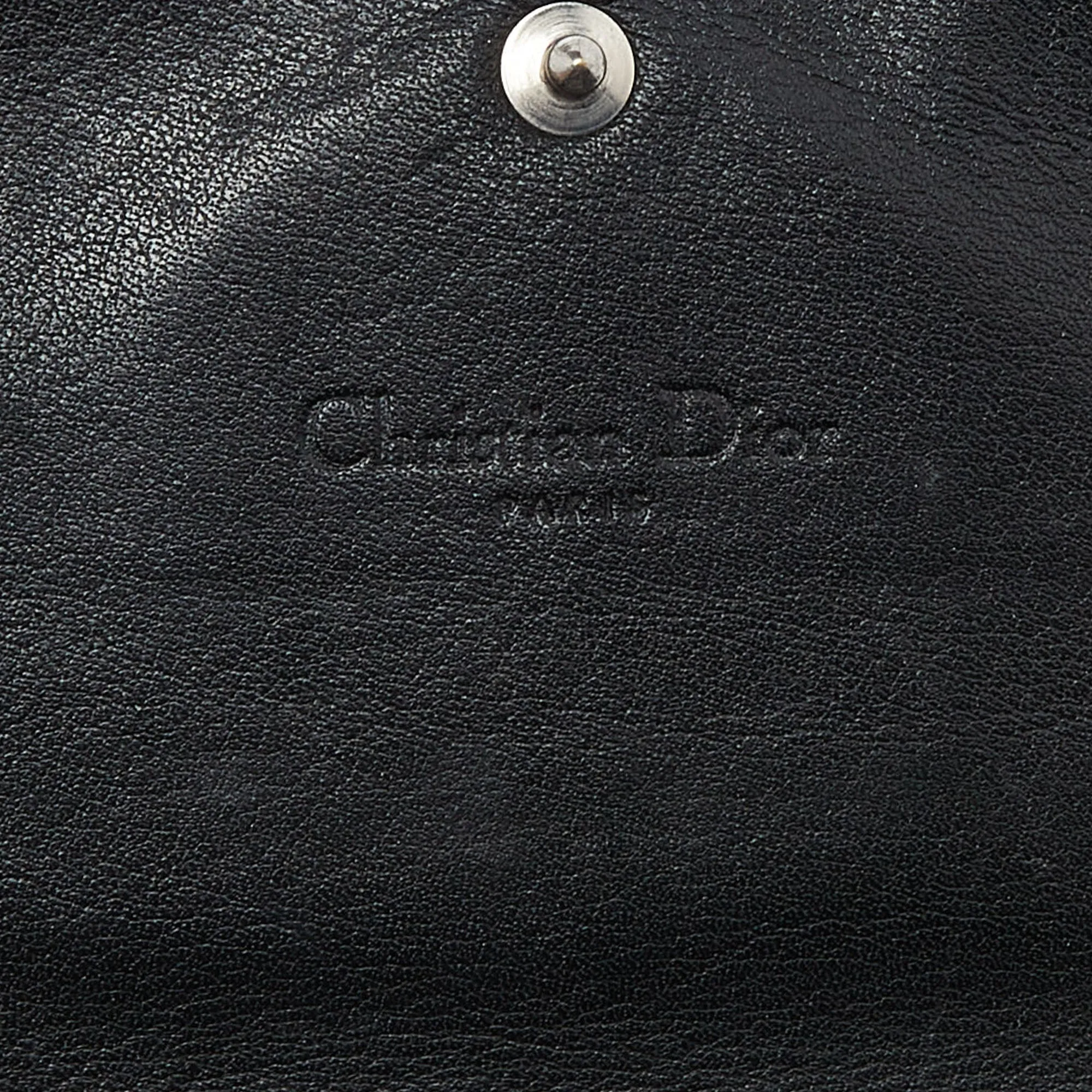 DIOR Black Leather Flap Continental Wallet