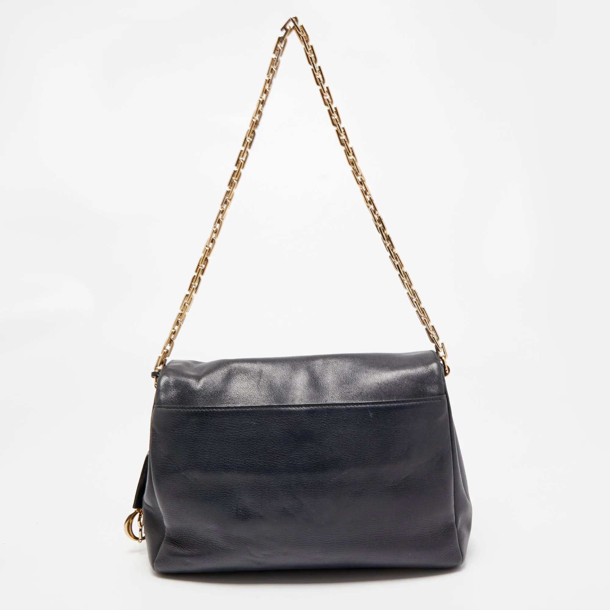 DIOR Black Leather Large ling Shoulder Bag