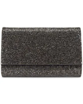 Fizzoni Crystal Clutch in Hematite