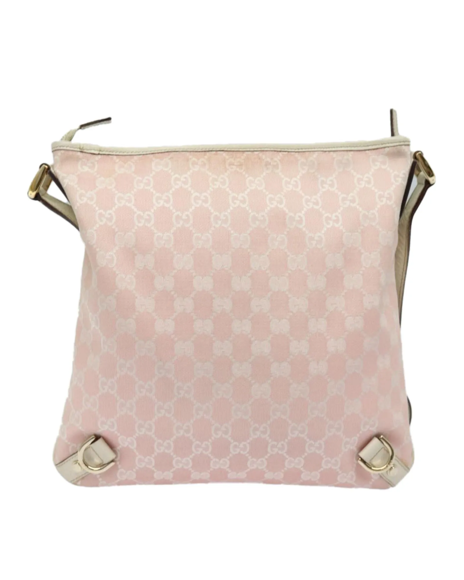 GG Canvas Shoulder Bag with Gold Accents