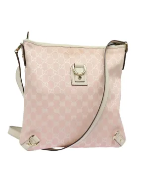 GG Canvas Shoulder Bag with Gold Accents