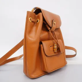 GUCCI  Bamboo Rucksack 003 1705 0030 Women's Leather Backpack Brown