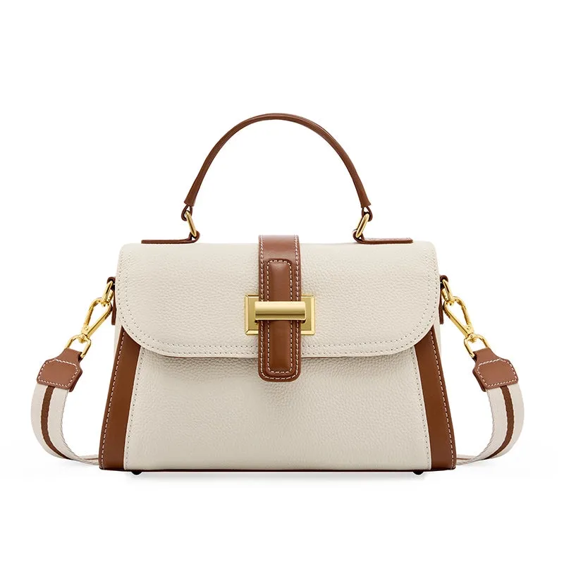 Leather Satchel Top Handle Bag