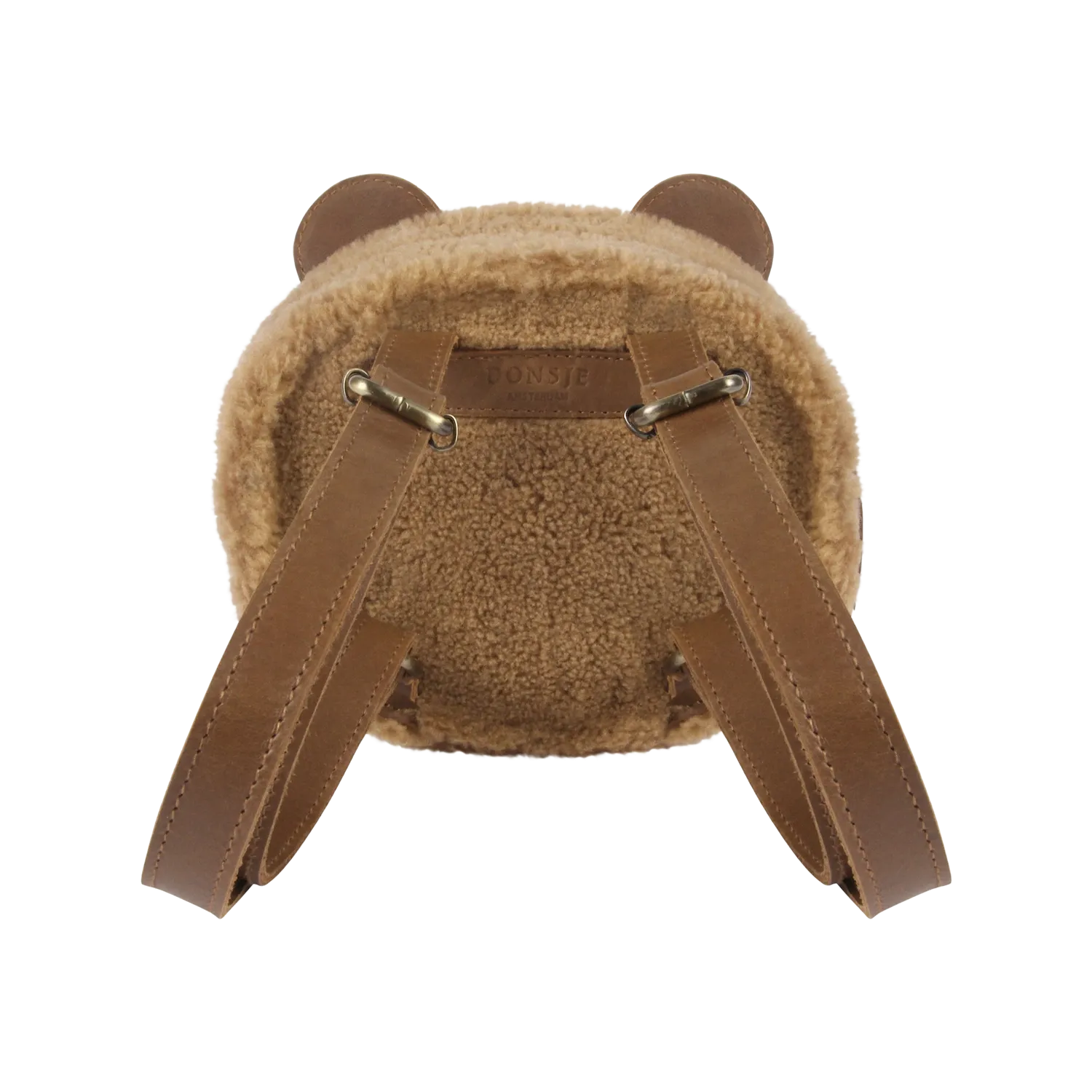 Pugi Backpack | Bear | Light Maple Curly Faux Fur