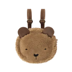 Pugi Backpack | Bear | Light Maple Curly Faux Fur