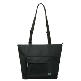 Roka Trafalgar B All Black Recycled Nylon Tote Bag - Black/Airforce Grey