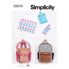 Simplicity Sewing Pattern S9518 BACKPACKS AND ACCESSORIES