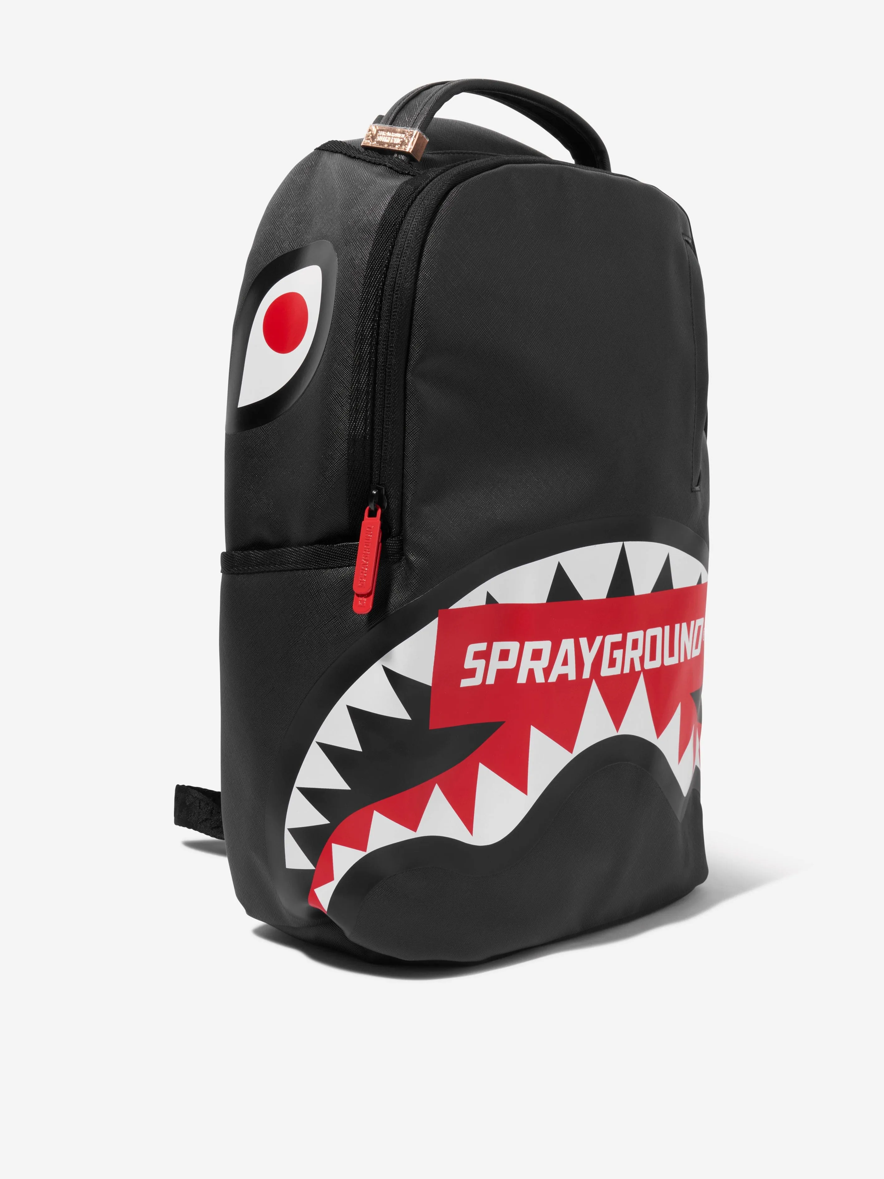 Sprayground Kids Shark Central SG Logo Backpack in Black (18" x 6" x 11.5")