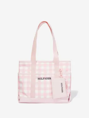 Tommy Hilfiger Girls Prep And Sport Gingham Tote Bag in Pink