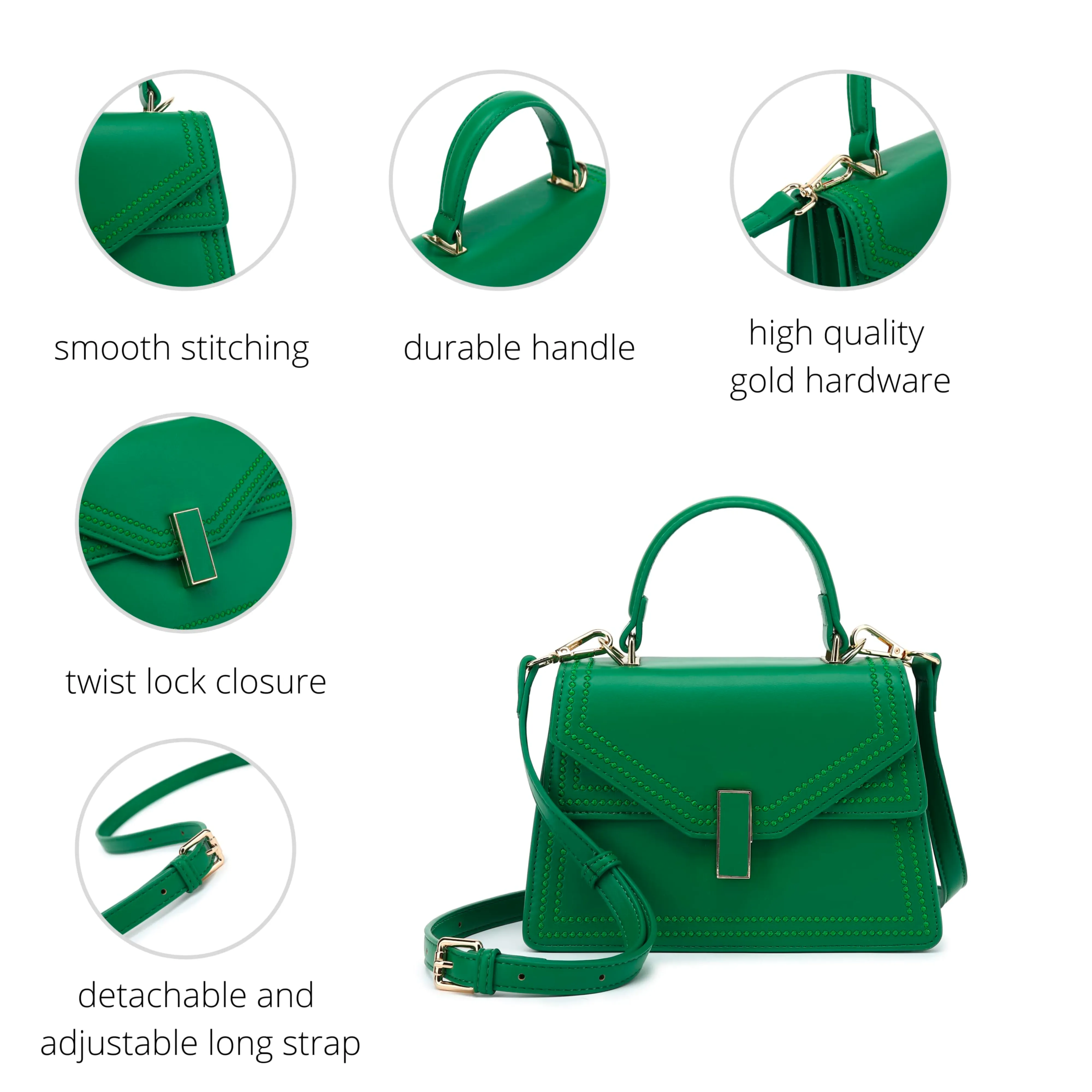 Top Handle Satchel Handbag H2083