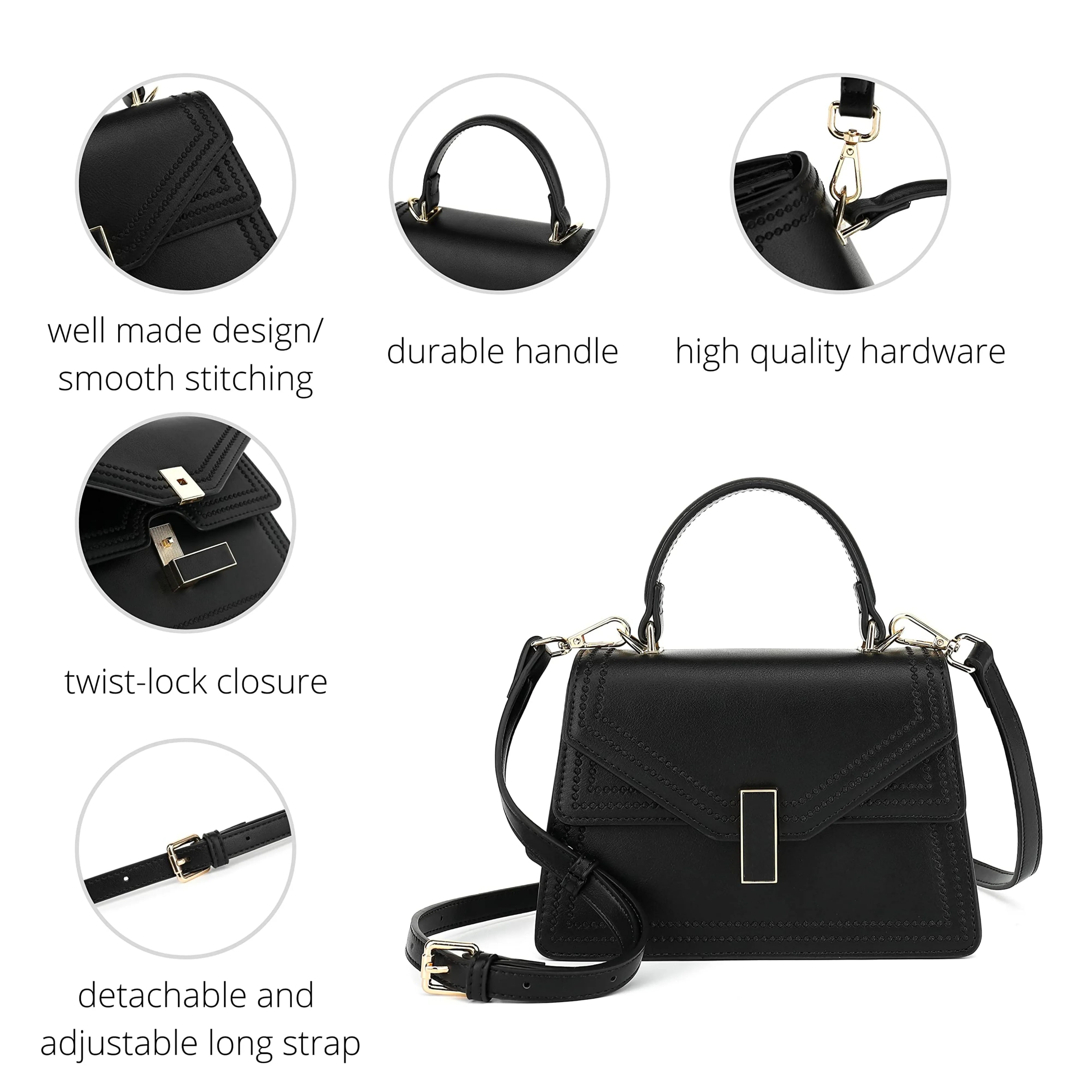 Top Handle Satchel Handbag H2083