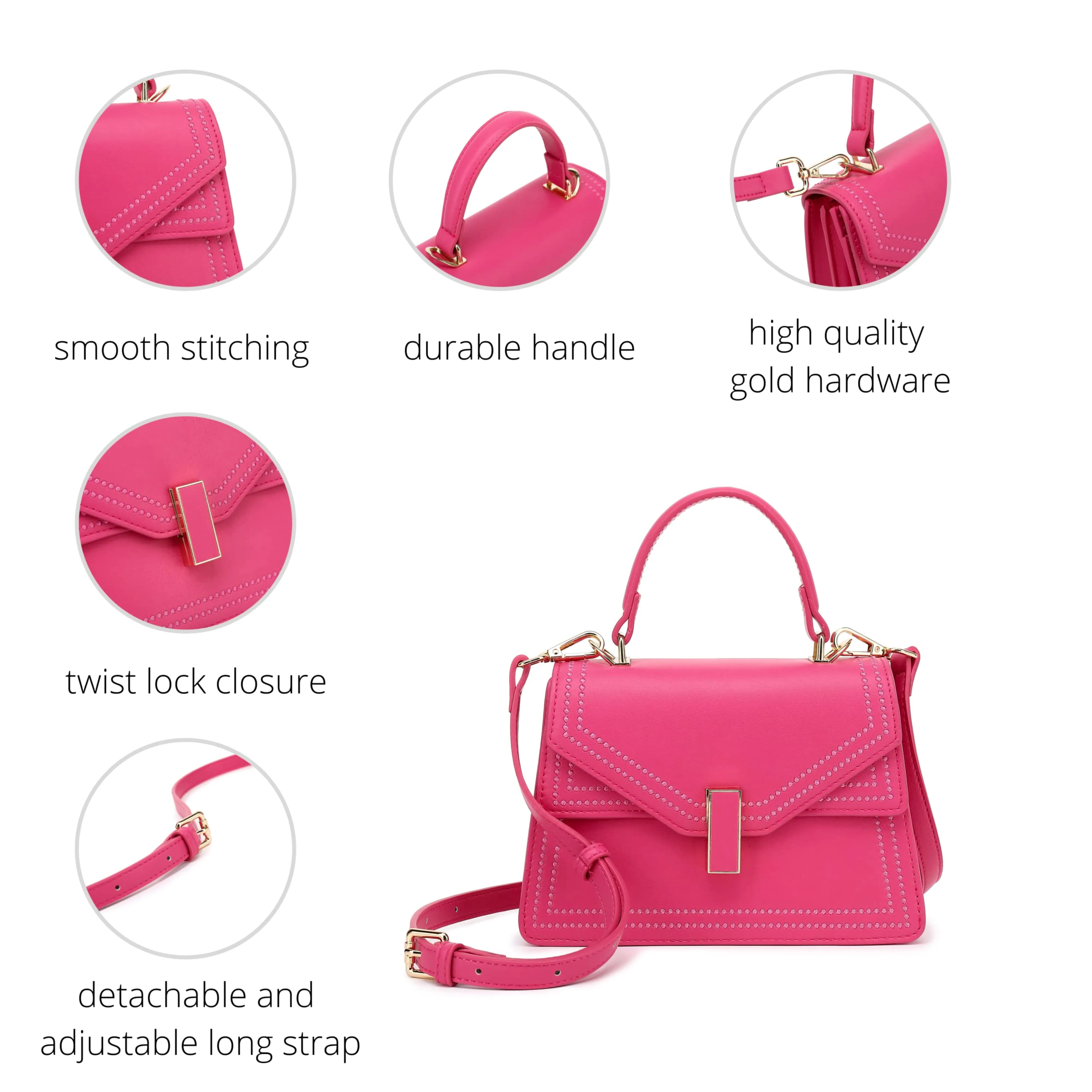 Top Handle Satchel Handbag H2083