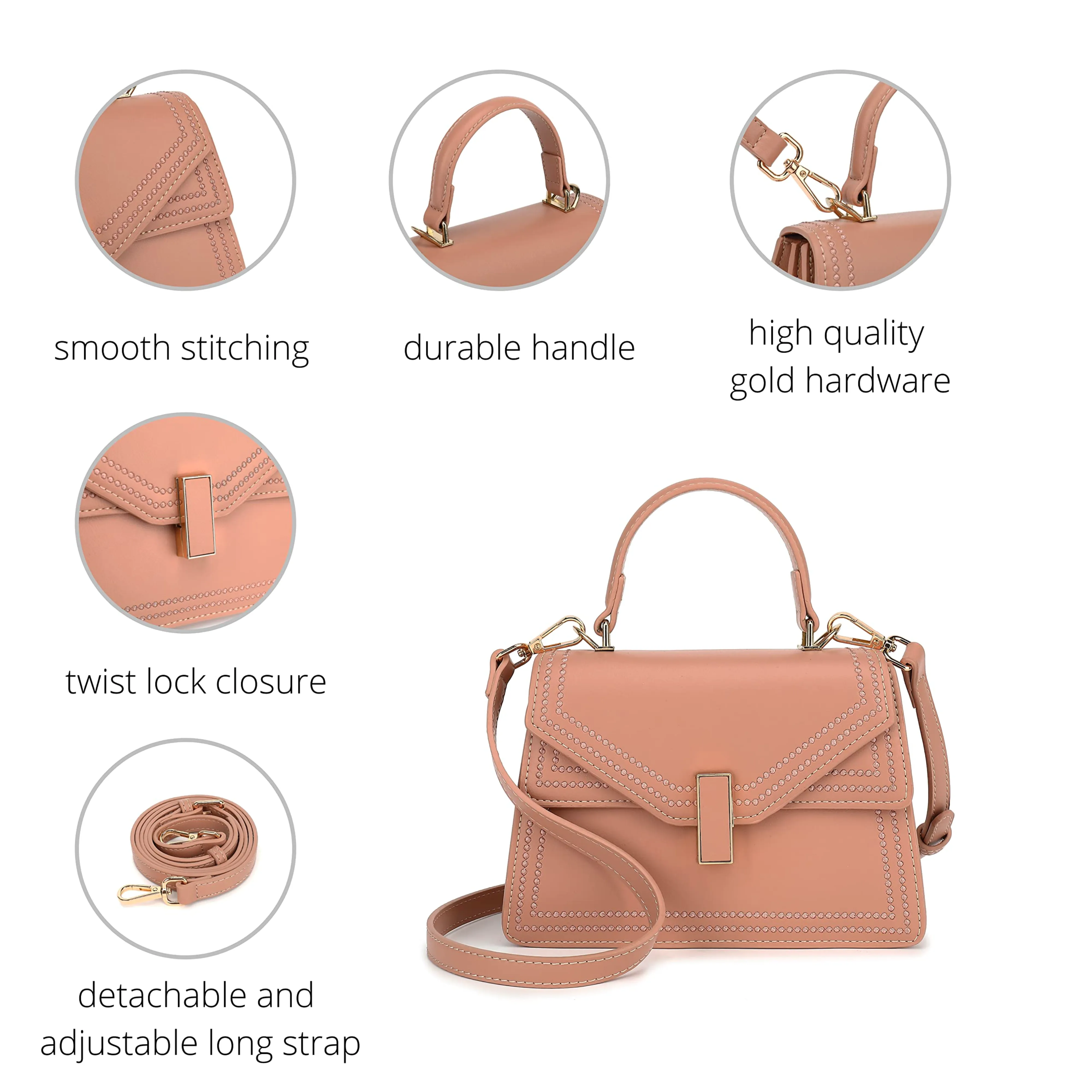 Top Handle Satchel Handbag H2083