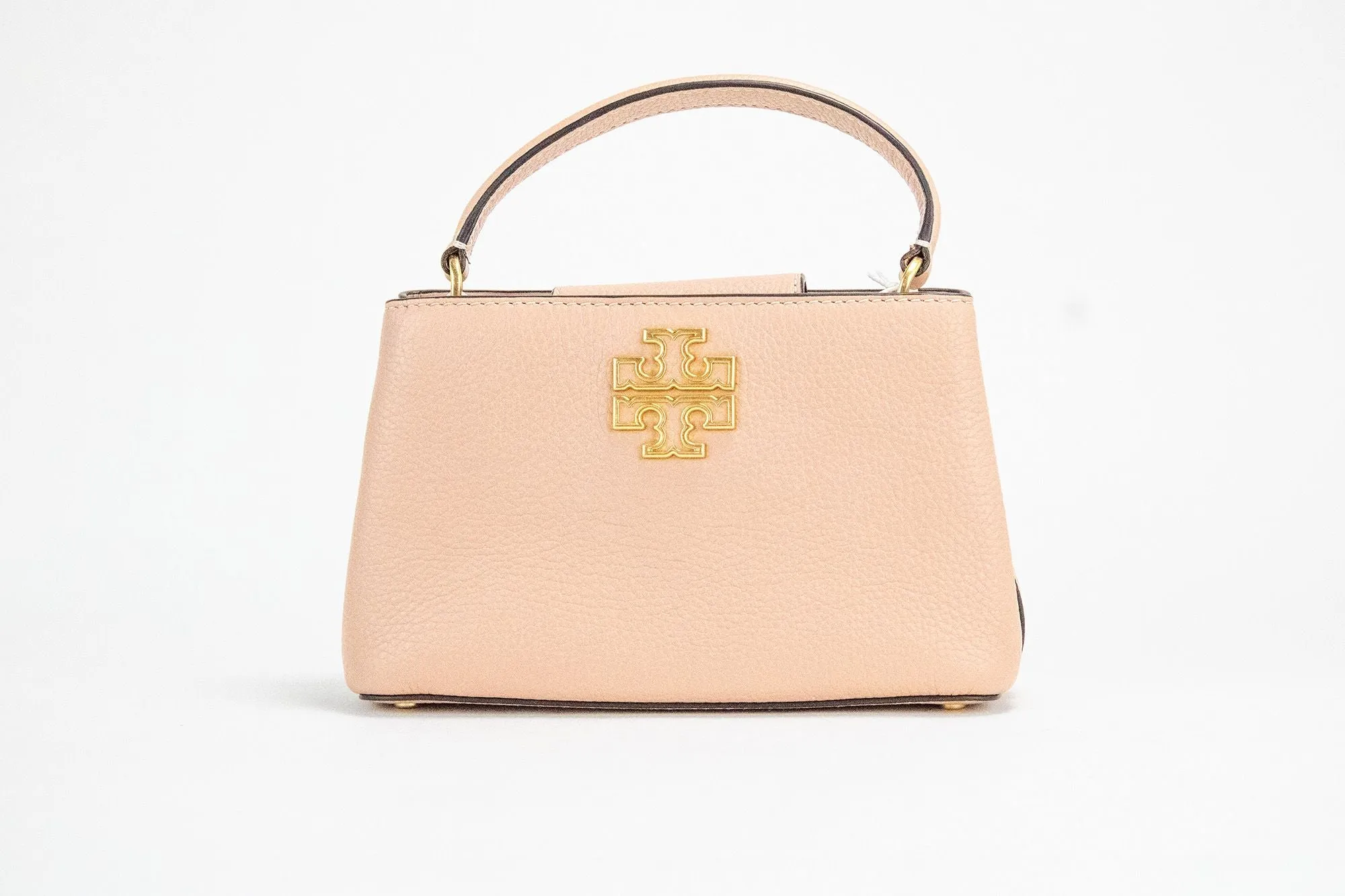 Tory Burch Britten Micro Light Meadowsweet Leather Satchel Bag Purse