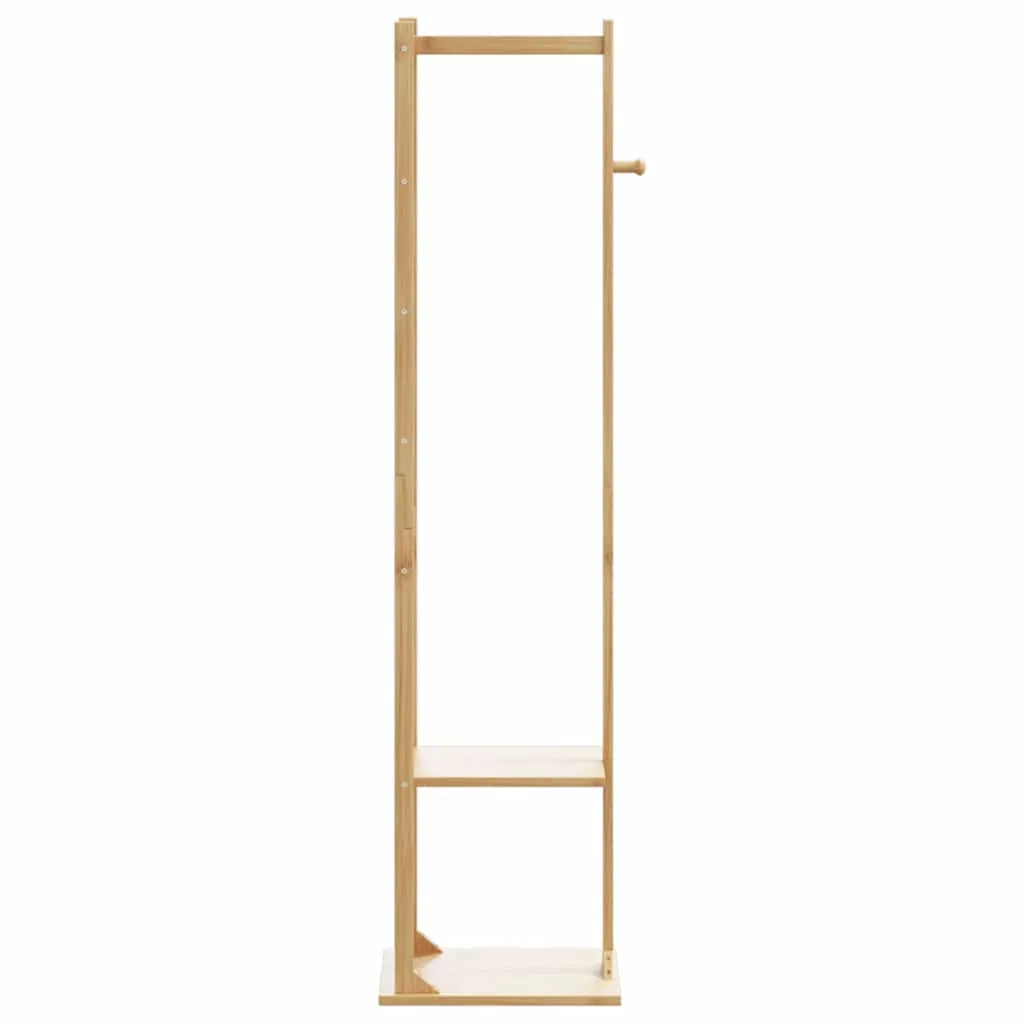 vidaXL Coat Stand with Hooks and Shelves 38.5x30x156 cm Bamboo