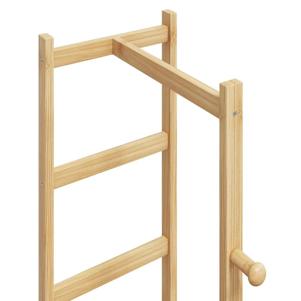 vidaXL Coat Stand with Hooks and Shelves 38.5x30x156 cm Bamboo