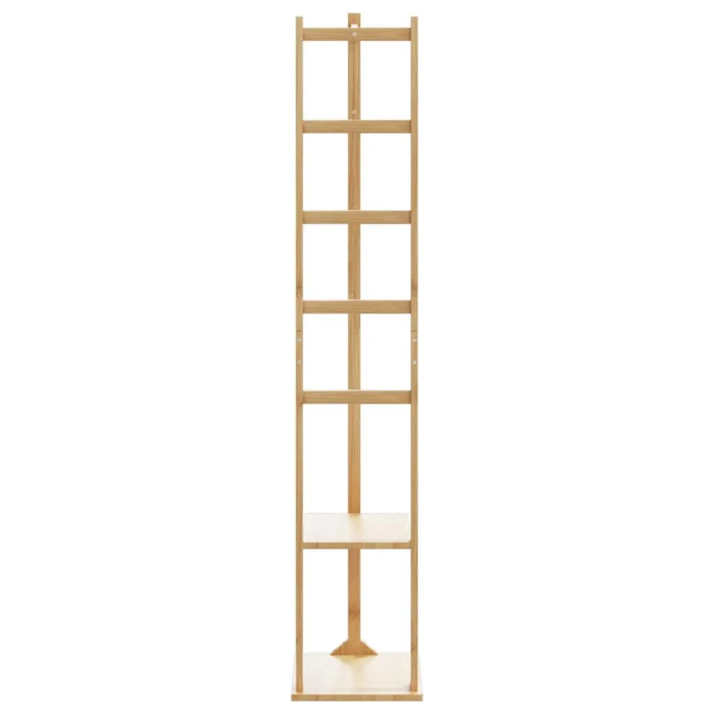 vidaXL Coat Stand with Hooks and Shelves 38.5x30x156 cm Bamboo