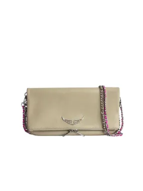 Zadig & Voltaire Rock Grained Leather Clutch Bag - Relax