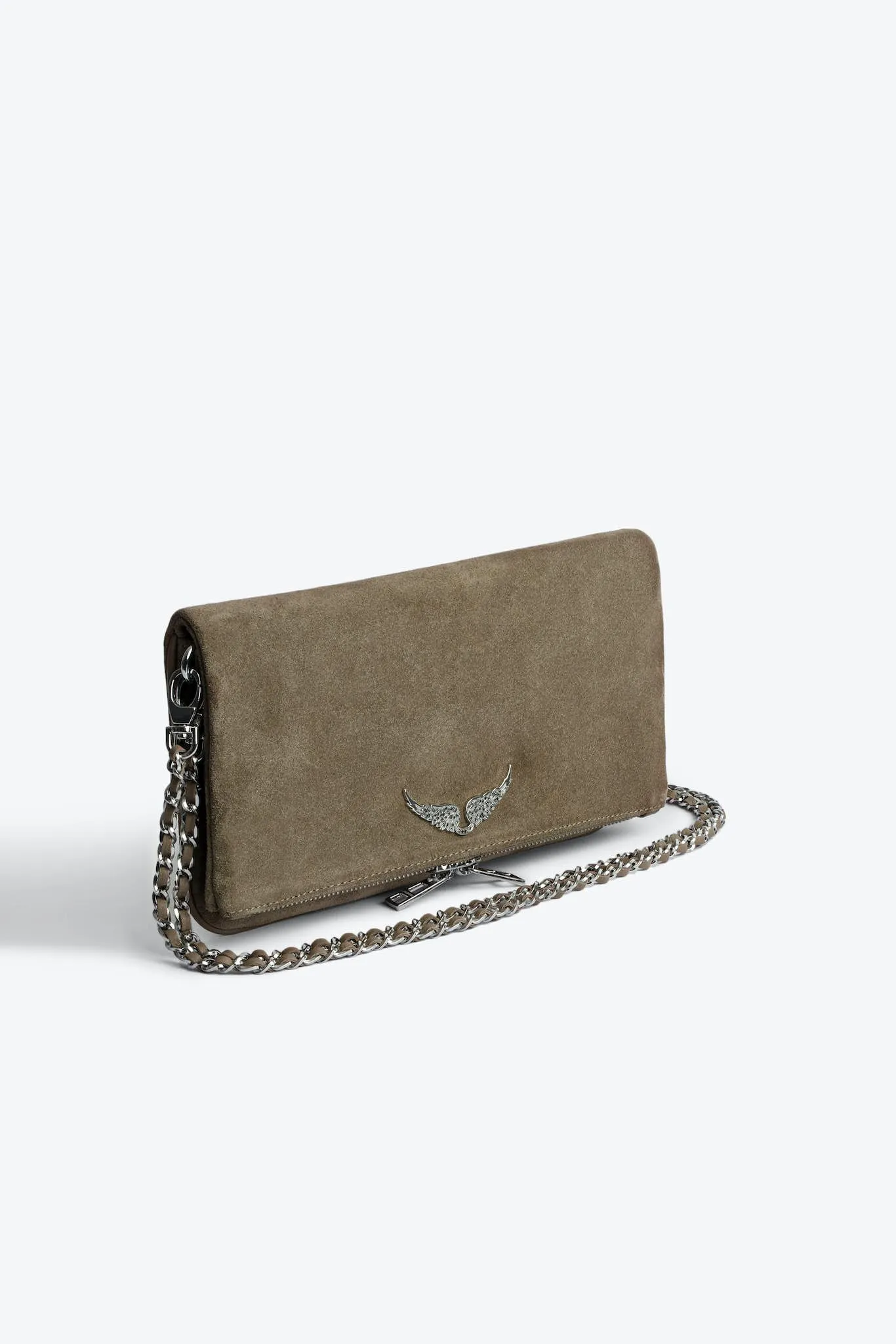 Zadig & Voltaire Rock Suede Clutch Bag - Taupe